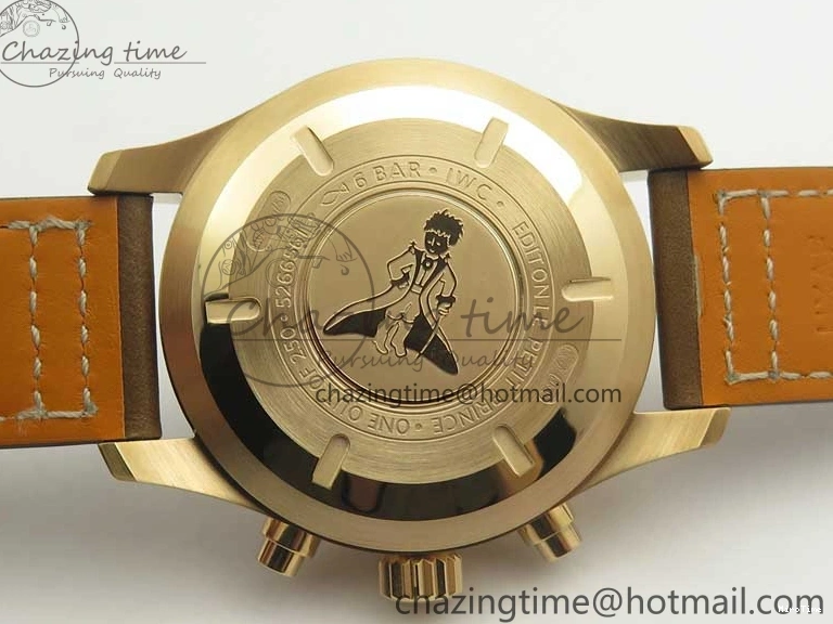 MIROTIME 0523 Sleek Pilot Chrono 377721 “Le Petit Prince” RG ZF 1:1 Best Edition on Brown Leather Strap A 7182